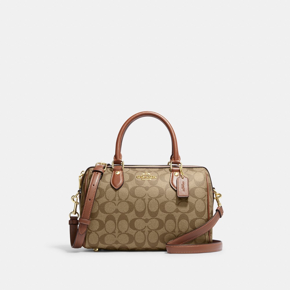 NWT Coach Outlet Rowan Satchel In Signature Canvas - Picture 1 of 7